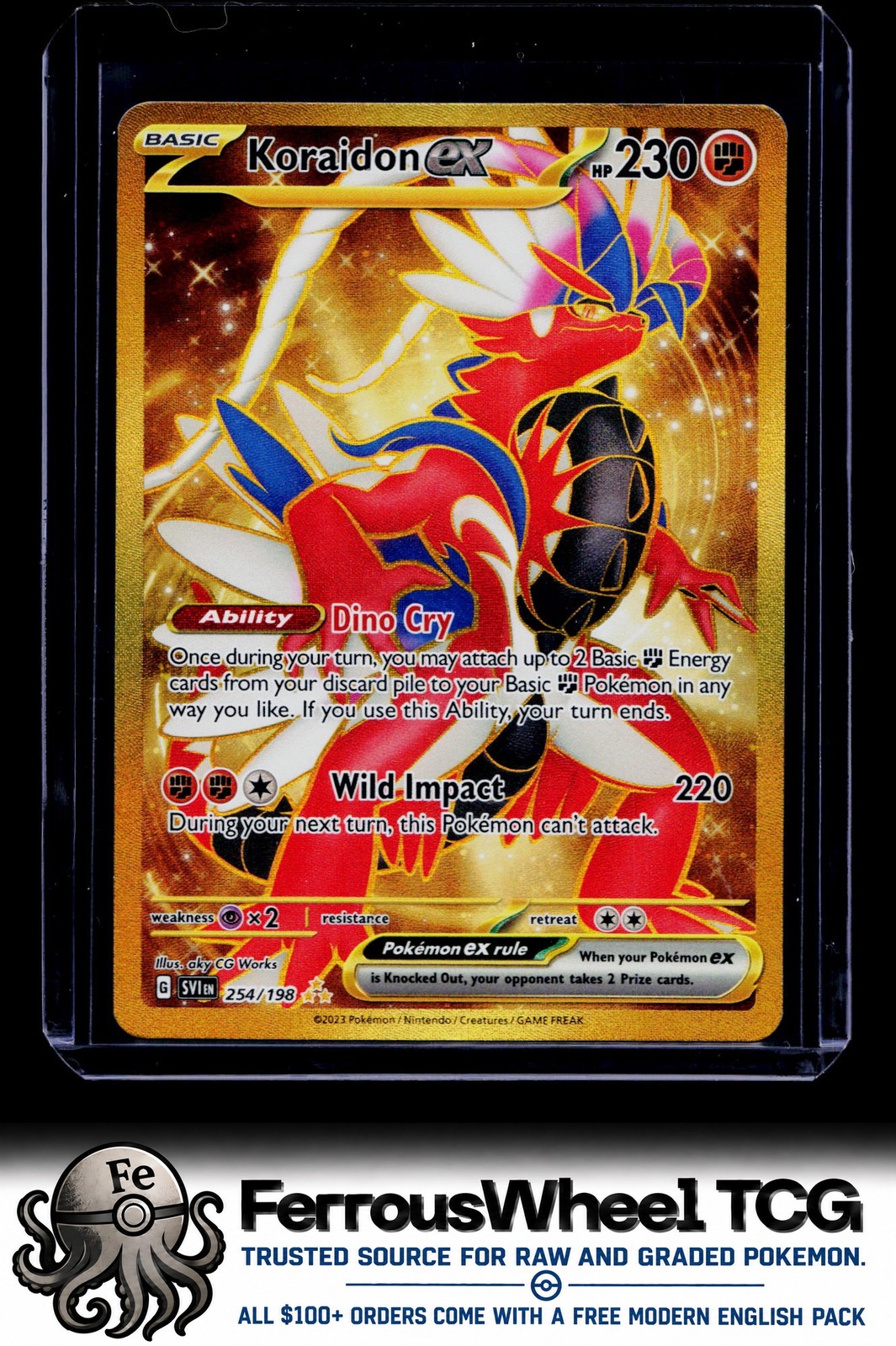 Koraidon ex 254/198 - SV01: Scarlet & Violet Base Set - (NM-/LP+)