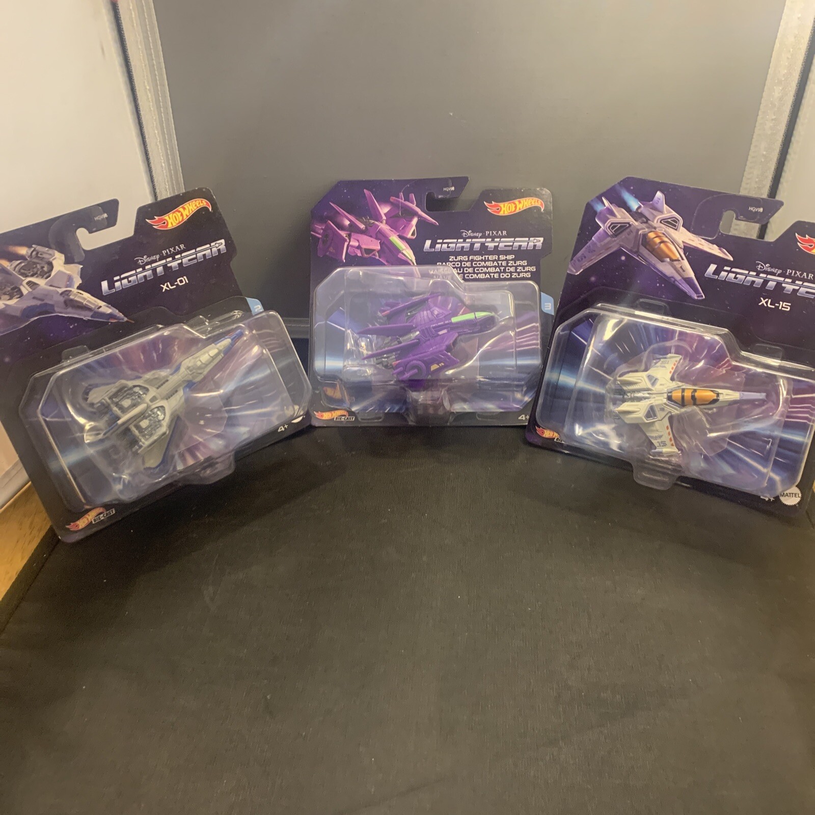 Lightyear D isney pixar hot wheels xl -01 xl-15 Zurg fighter ship Lot of 3 Lightyear D isney pixar hot wheels xl -01 xl-15 Zurg fighter ship Lot of 3