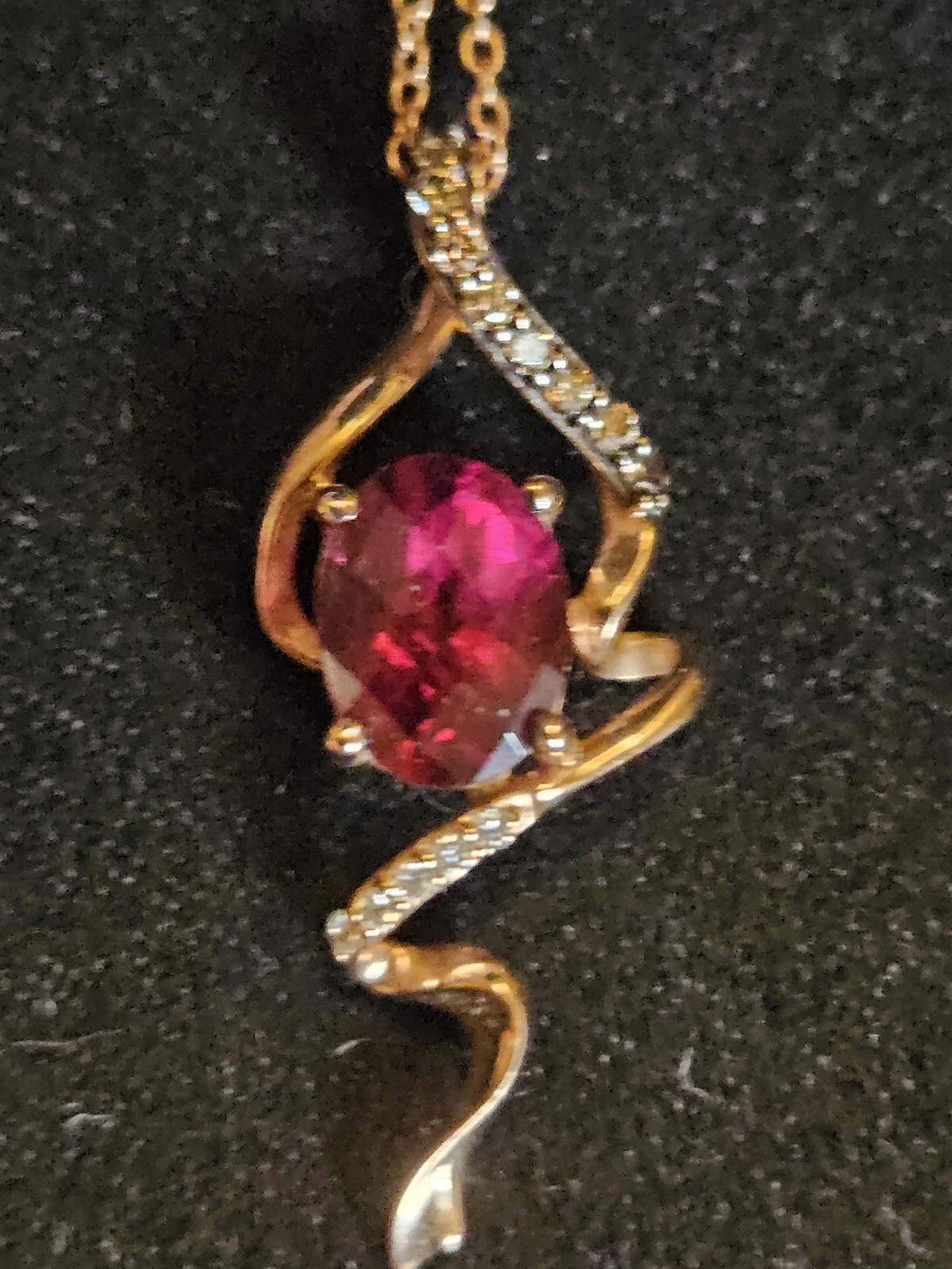 Levian 14kt Rose Gold Rhodolite Garnet Diamond Necklace Levian 14kt Rose Gold Rhodolite Garnet Diamond Necklace
