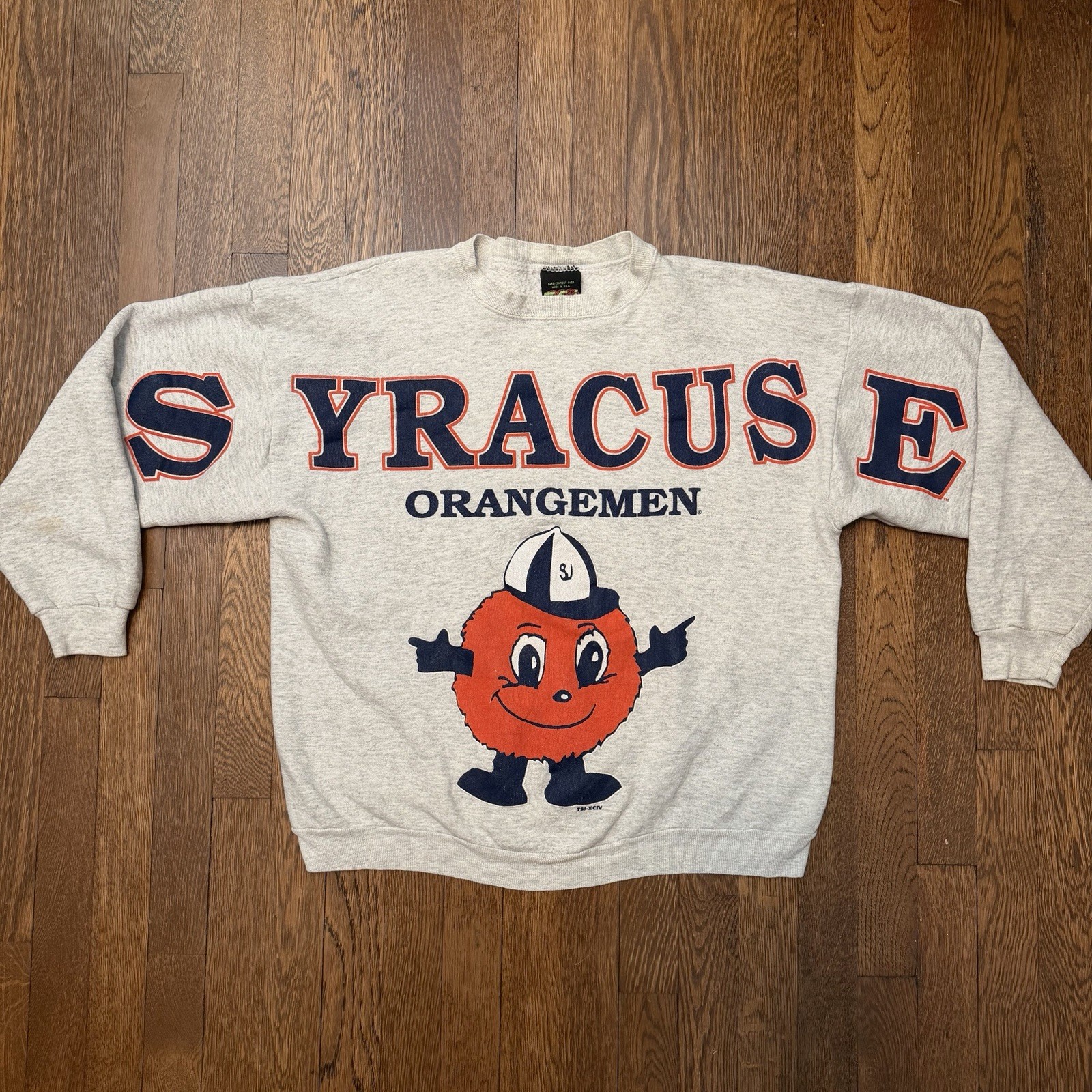 VTG Orangemen Syracuse University Sweatshirt - Giant Spell Out - TSI Made In USA VTG Orangemen Syracuse University Sweatshirt - Giant Spell Out - TSI Made In USA
