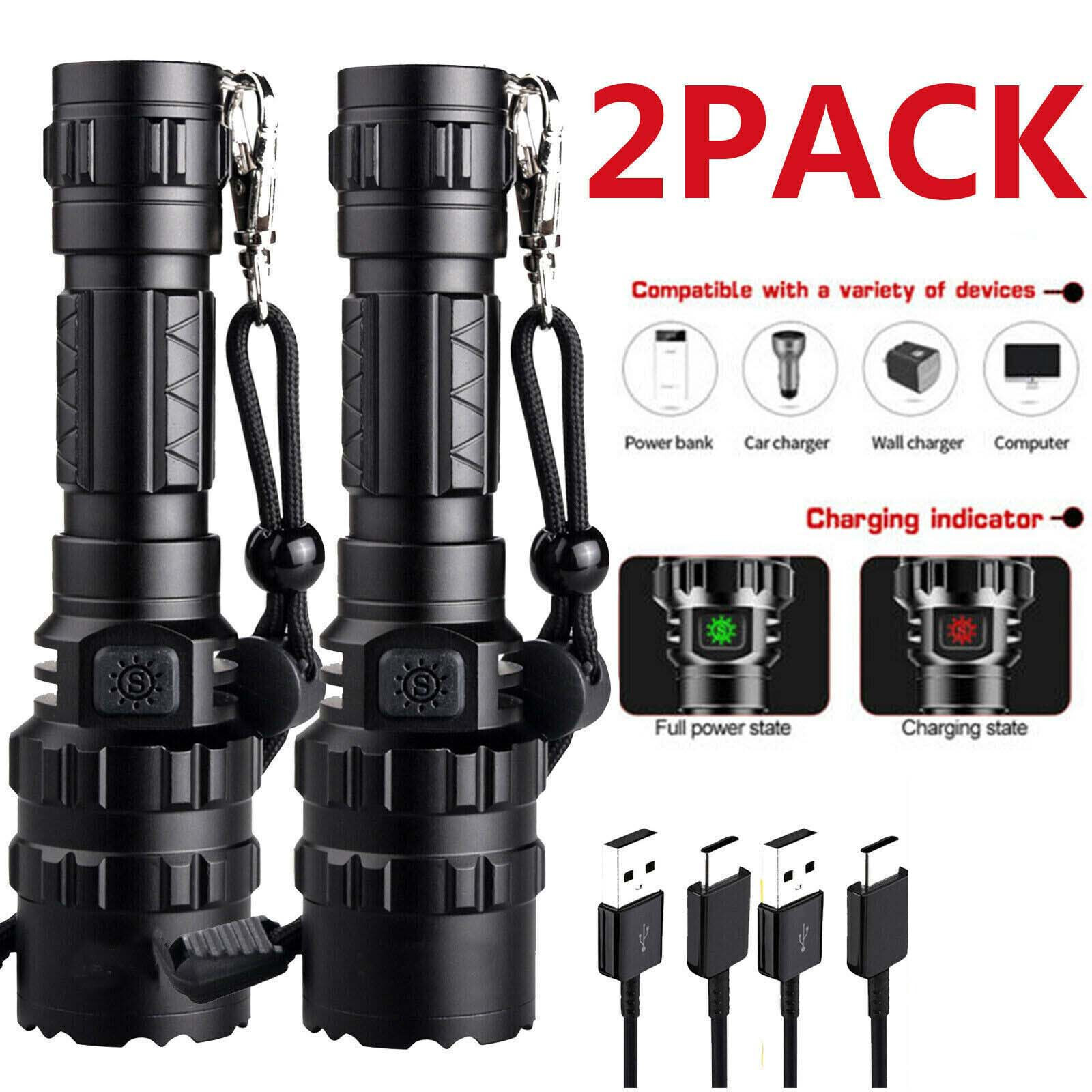 Super-Bright Flashlight LED  Tactical Torch LED  Rechargeble Battery