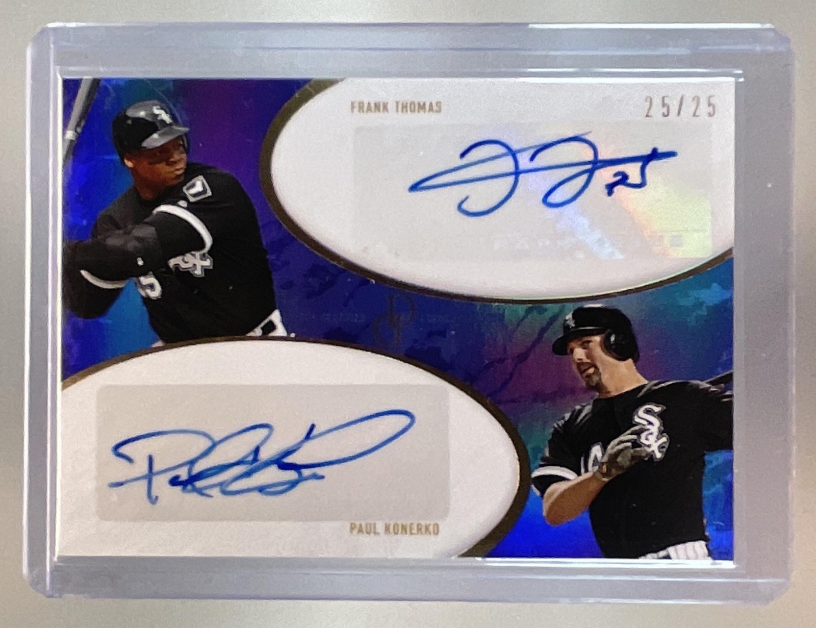 2025 Topps Dynamic Duals Frank Thomas Paul Konerko Dual Auto Blue #25/25 FD349 2025 Topps Dynamic Duals Frank Thomas Paul Konerko Dual Auto Blue #25/25 FD349