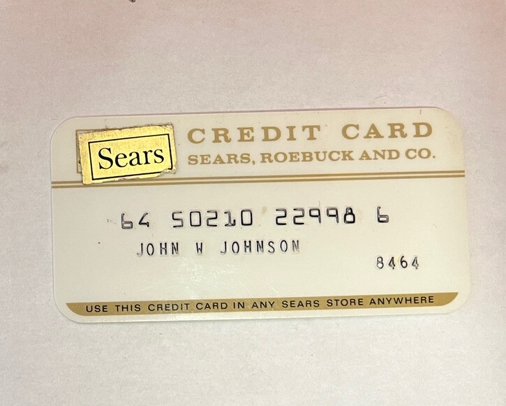 Sears Roebuck Credit Charge Card Dept Store Expired Vintage Sears Roebuck Credit Charge Card Dept Store Expired Vintage