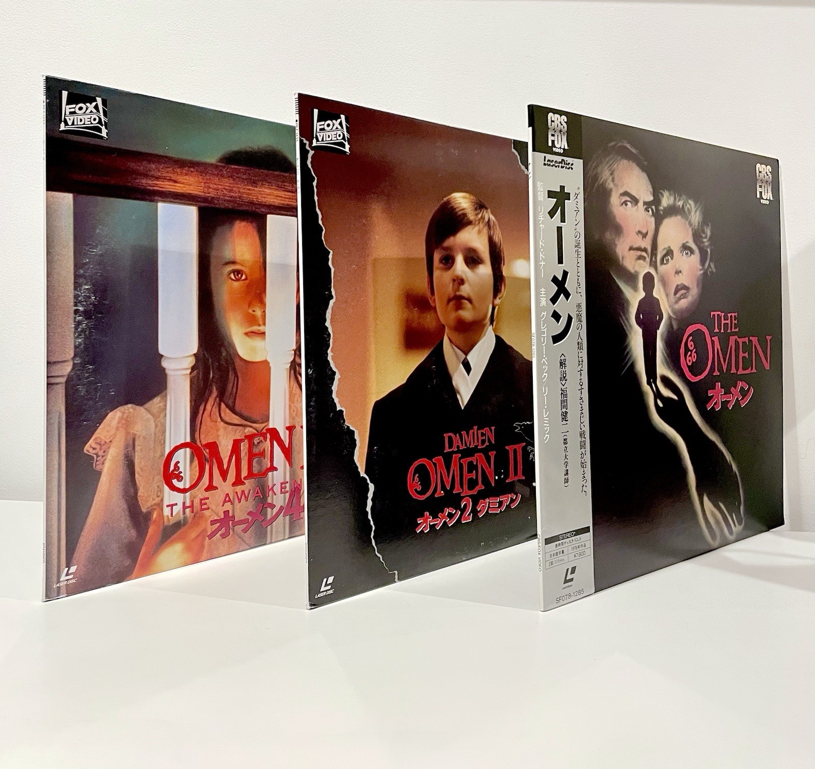 The Omen, Damien Omen II, The awakening Omen IV Japanese NTSC Laserdiscs