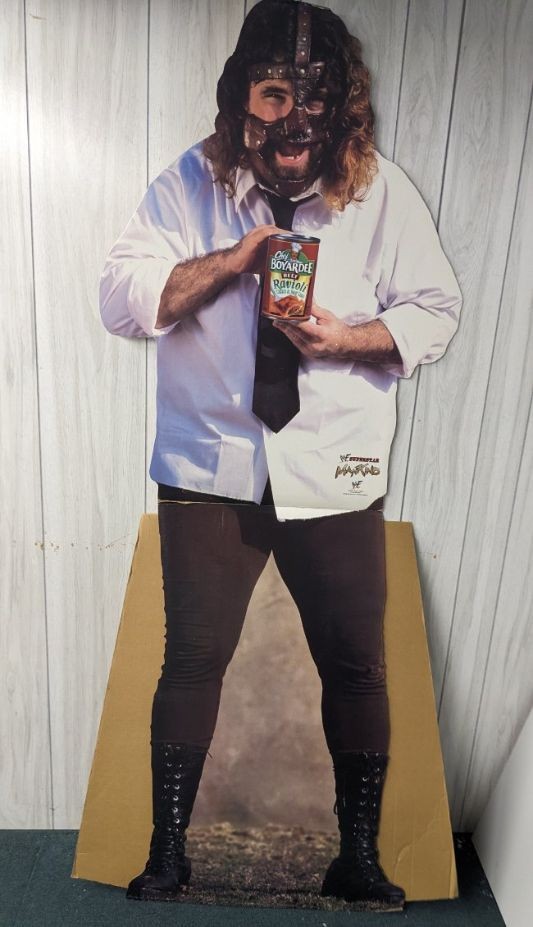 1999 WWF MANKIND MICK FOLEY CHEF BOYARDEE LIFE SIZE STANDEE ULTRA RARE WWE VINTG