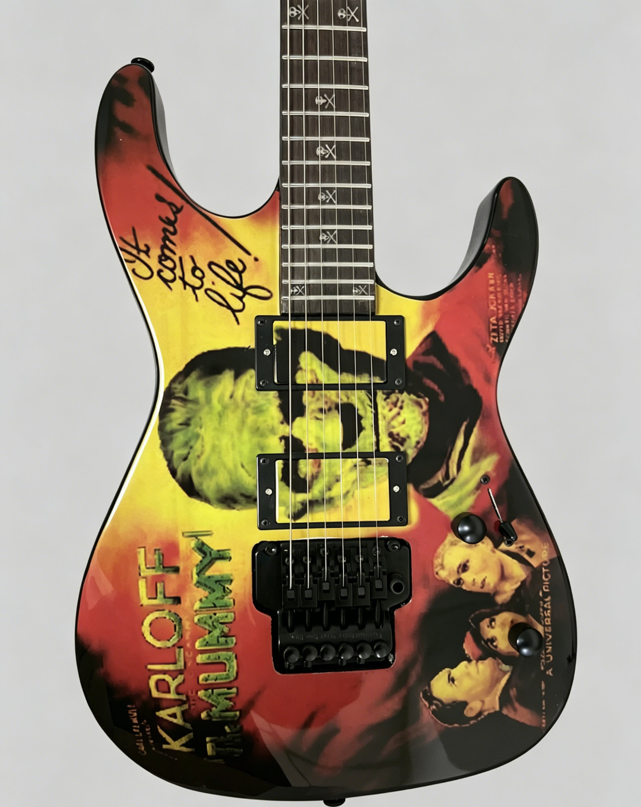 Kirk Hammett Karloff Mummy Electric Guitar with Floyd Rose Tremolo Ship from US Kirk Hammett Karloff Mummy Electric Guitar with Floyd Rose Tremolo Ship from US