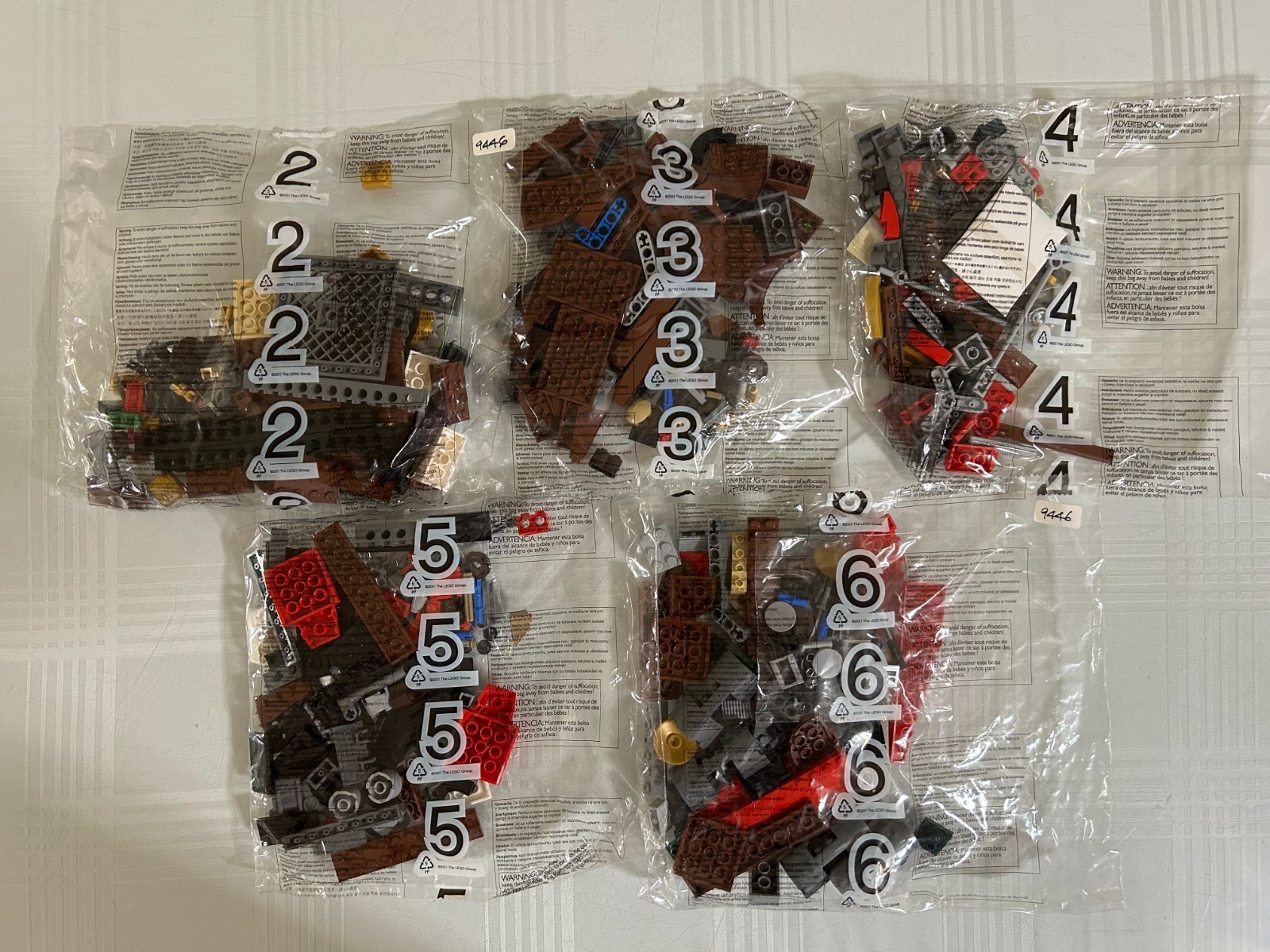Incomplete, 5 x Sealed bags of LEGO Destiny\'s Bounty (#9446)