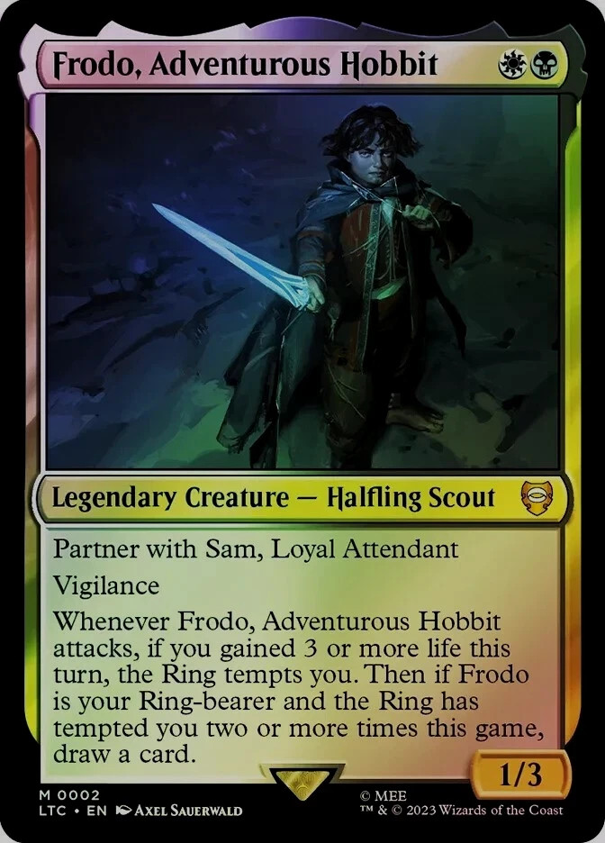 Frodo, Adventurous Hobbit FOIL MTG Mythic Rare Lord of the Rings Magic Commander