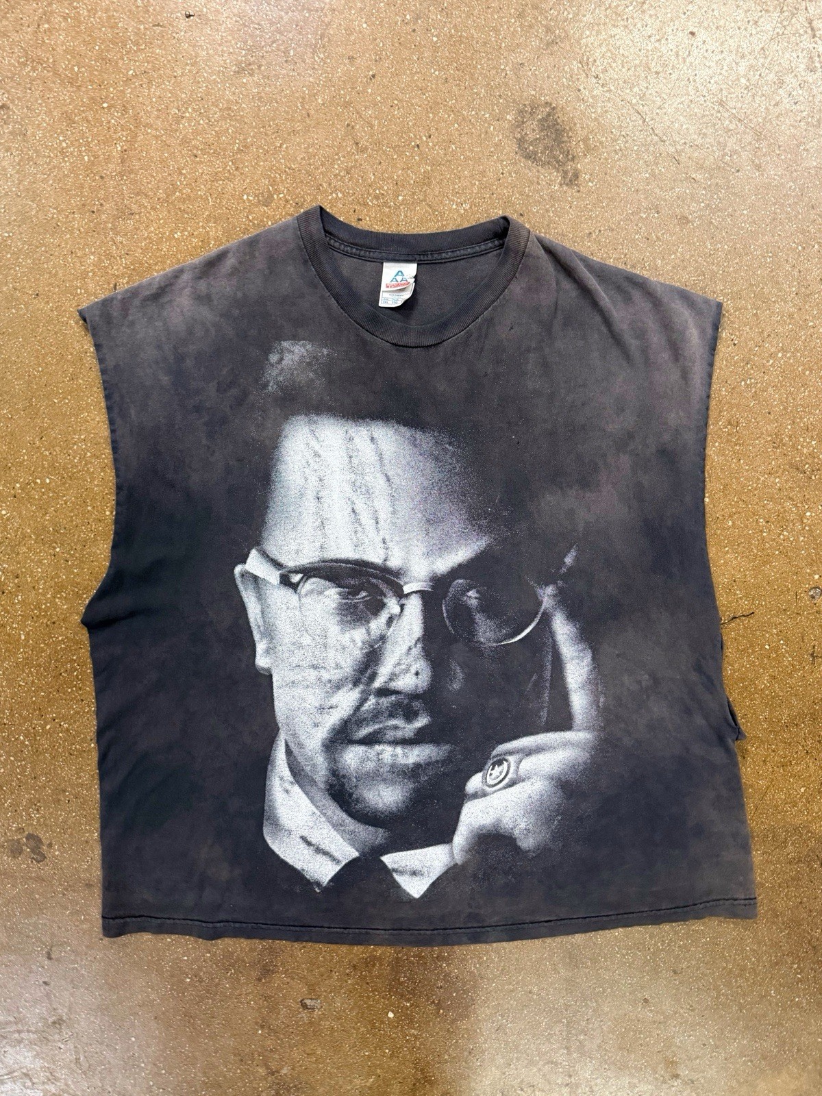 Vintage Malcolm X T Shirt Mens 3XL Cut Off Distressed Big Print Graphic Tee Y2K Vintage Malcolm X T Shirt Mens 3XL Cut Off Distressed Big Print Graphic Tee Y2K