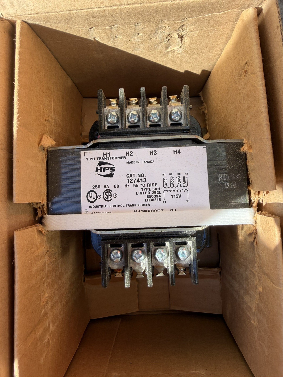TRANE Service First TRR00185  Transformer Hammond CAT# 127413  200/230/460 60 HZ