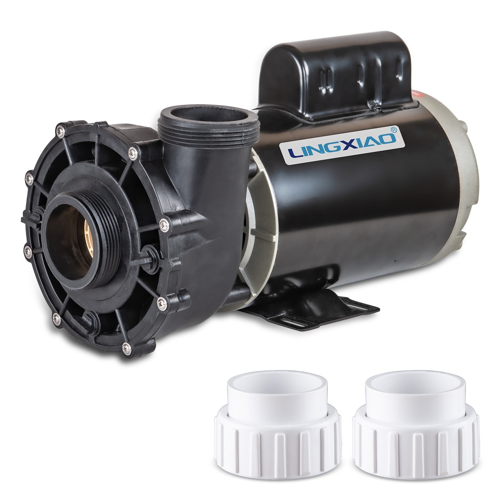 LINGXIAO SPA Pump, 4HP, 2 Speed, 56 Frame LX SPA Pumps Motor 220-240V, 2 in Port