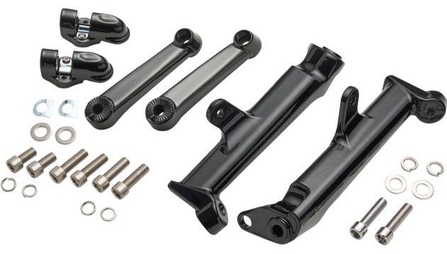 CIRO Frame Mount Adjustable Highway Peg Mount Black #60121 Harley Davidson