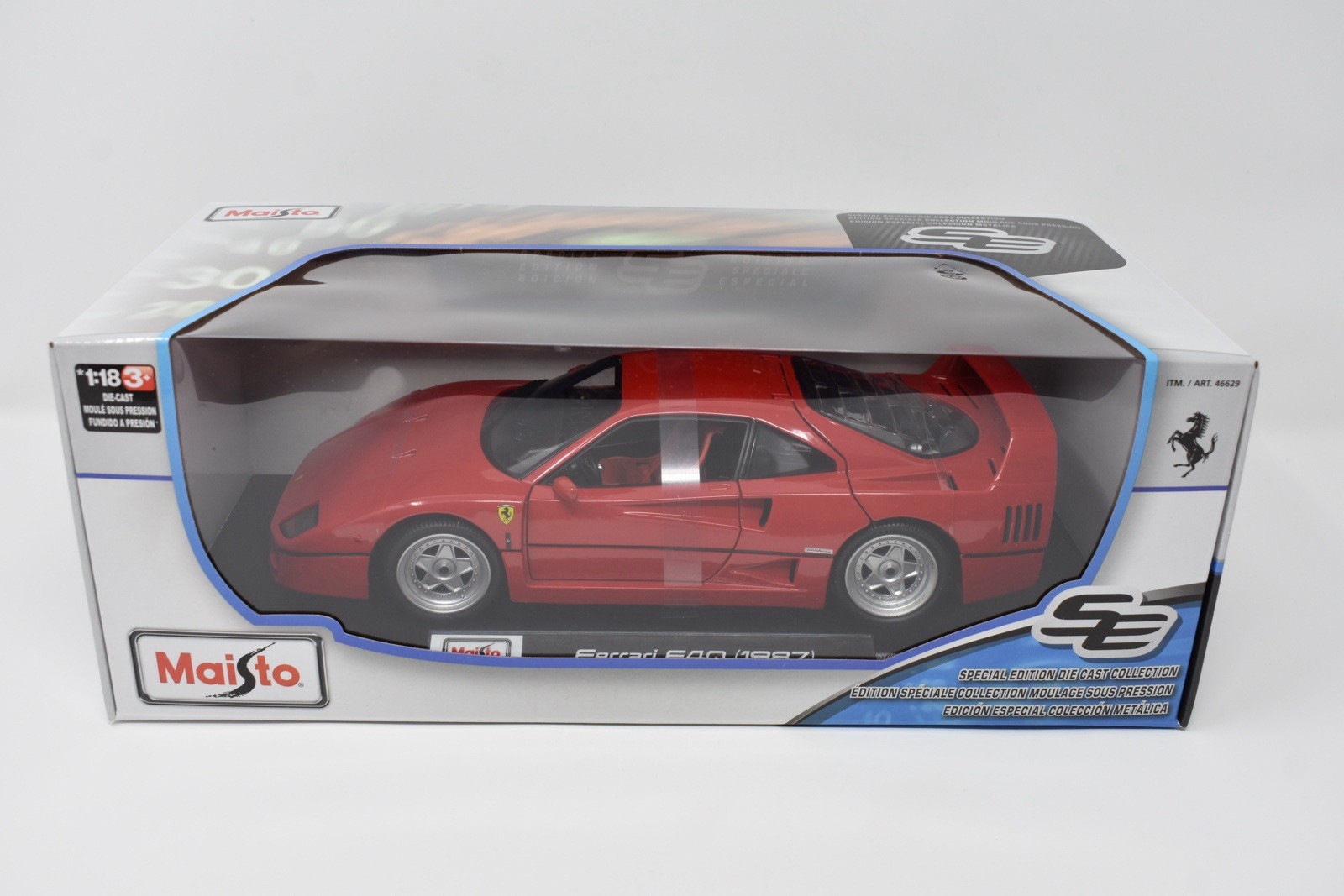 Maisto Special Edition 1:18 Ferrari F40 1987 Red Diecast Model Unopened Box