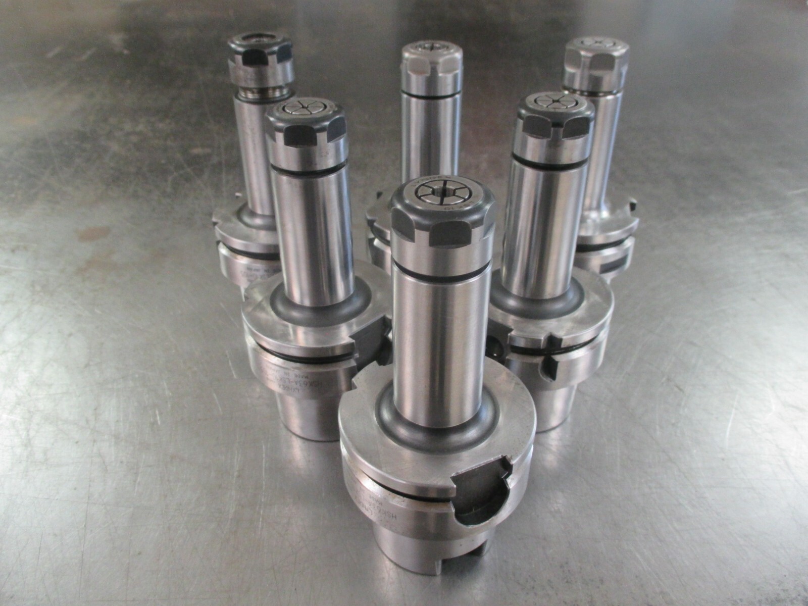 USED Lyndex Nikken HSK63A-LSK10-105 SK10 Type Collet Chuck\'s w/ SK10 Collet\'s