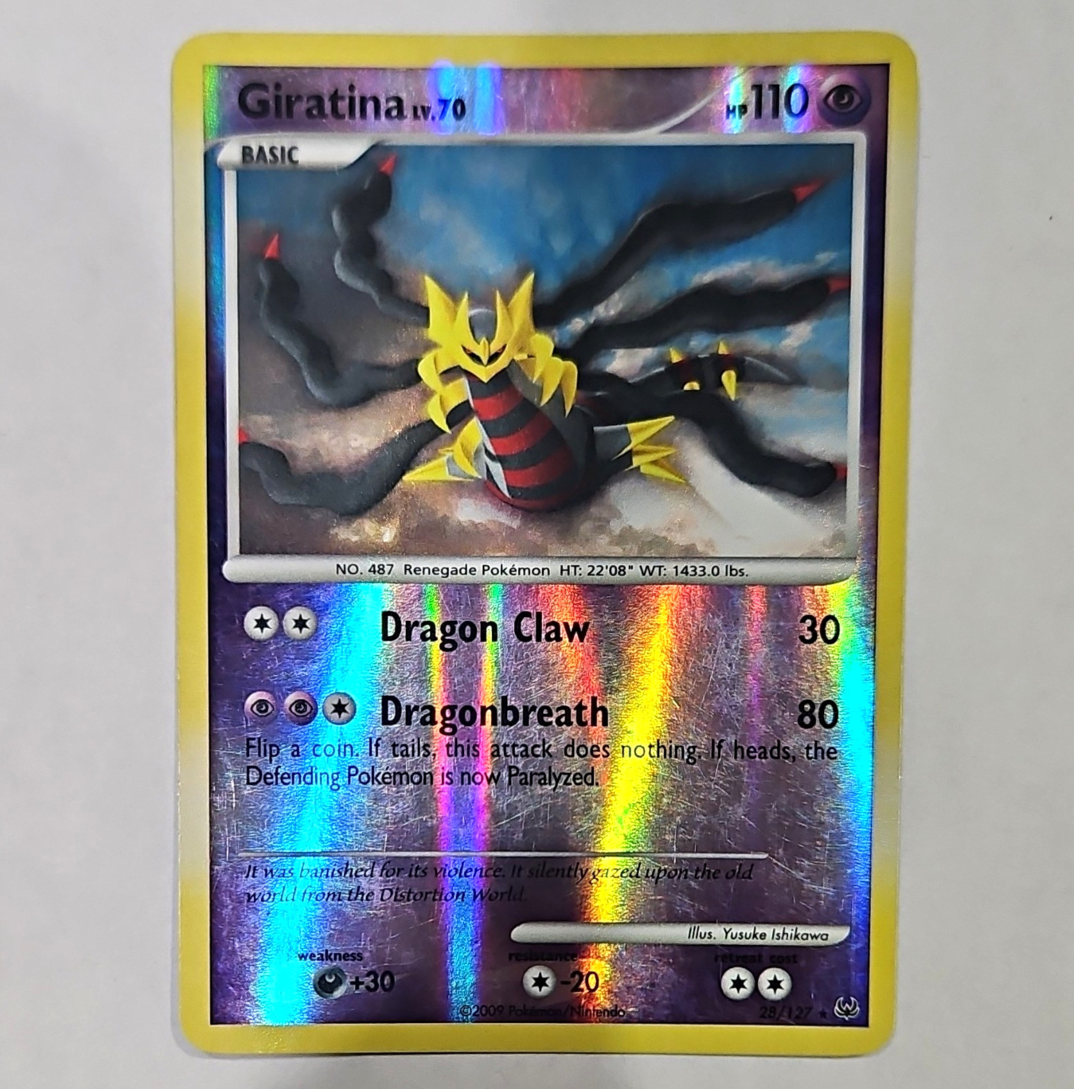 Pokémon TCG Giratina Lv. 70 Platinum Holo Rare 028/127 EN 2009 Pokémon TCG Giratina Lv. 70 Platinum Holo Rare 028/127 EN 2009
