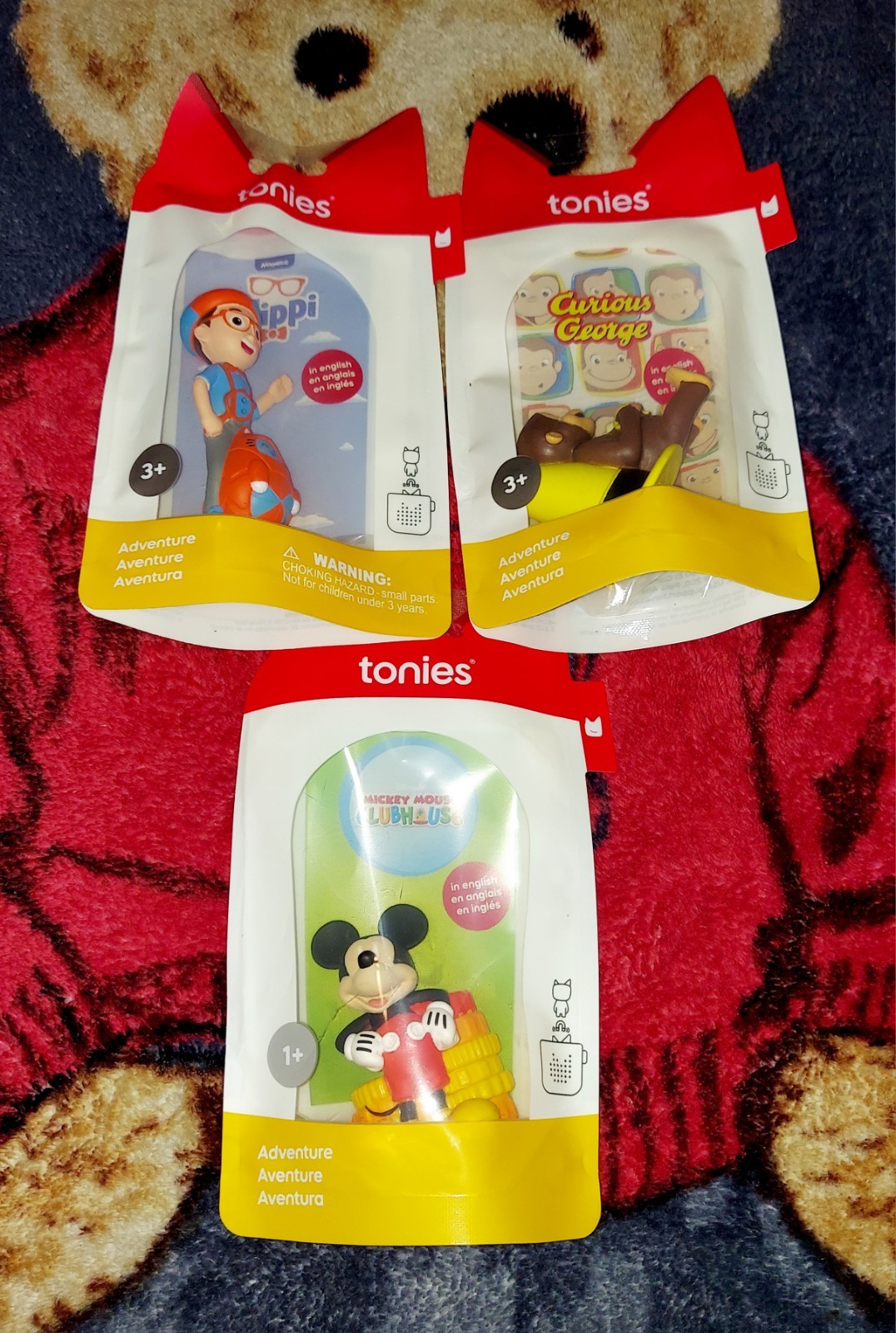 New TONIES Lot of 3 BLIPPI CURIOUS GEORGE MICKEY Audio Characters NEW & SEALED New TONIES Lot of 3 BLIPPI CURIOUS GEORGE MICKEY Audio Characters NEW & SEALED