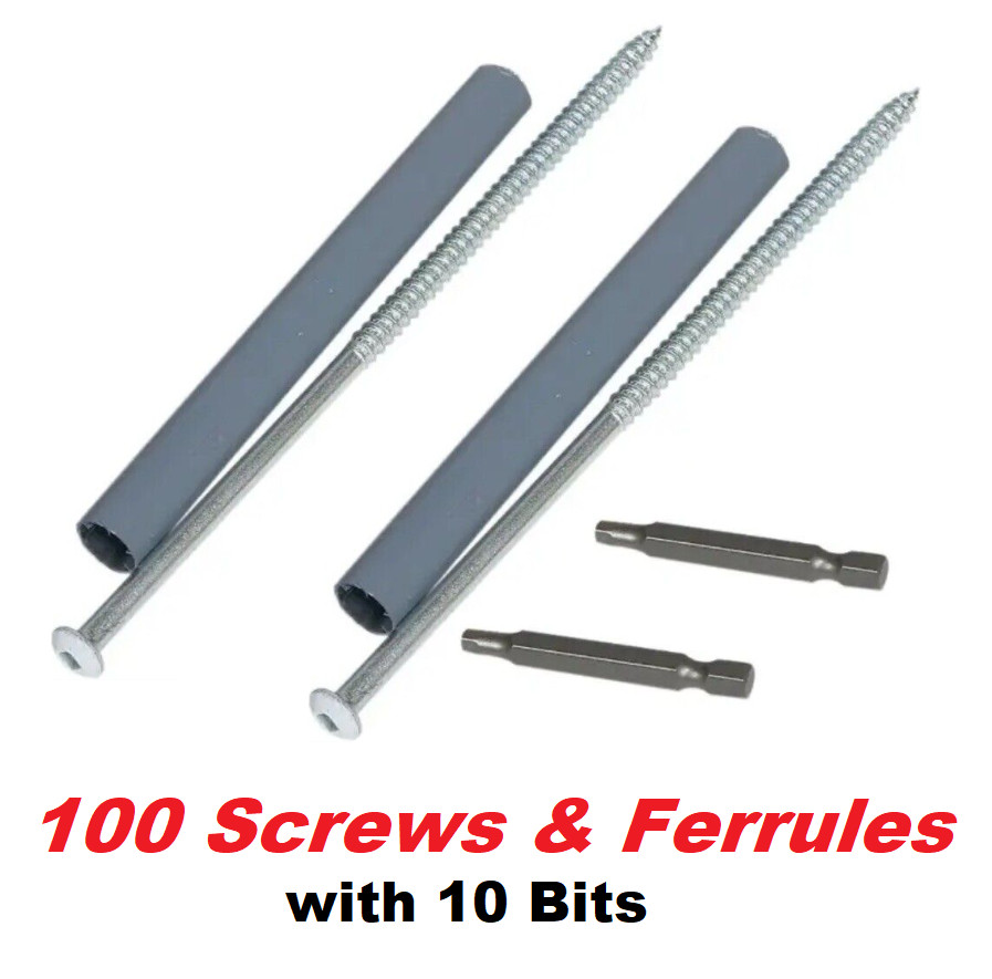 Amerimax Square Drive Gutter Screw & Ferrule with Bit for Mounting Gutters 100Ct