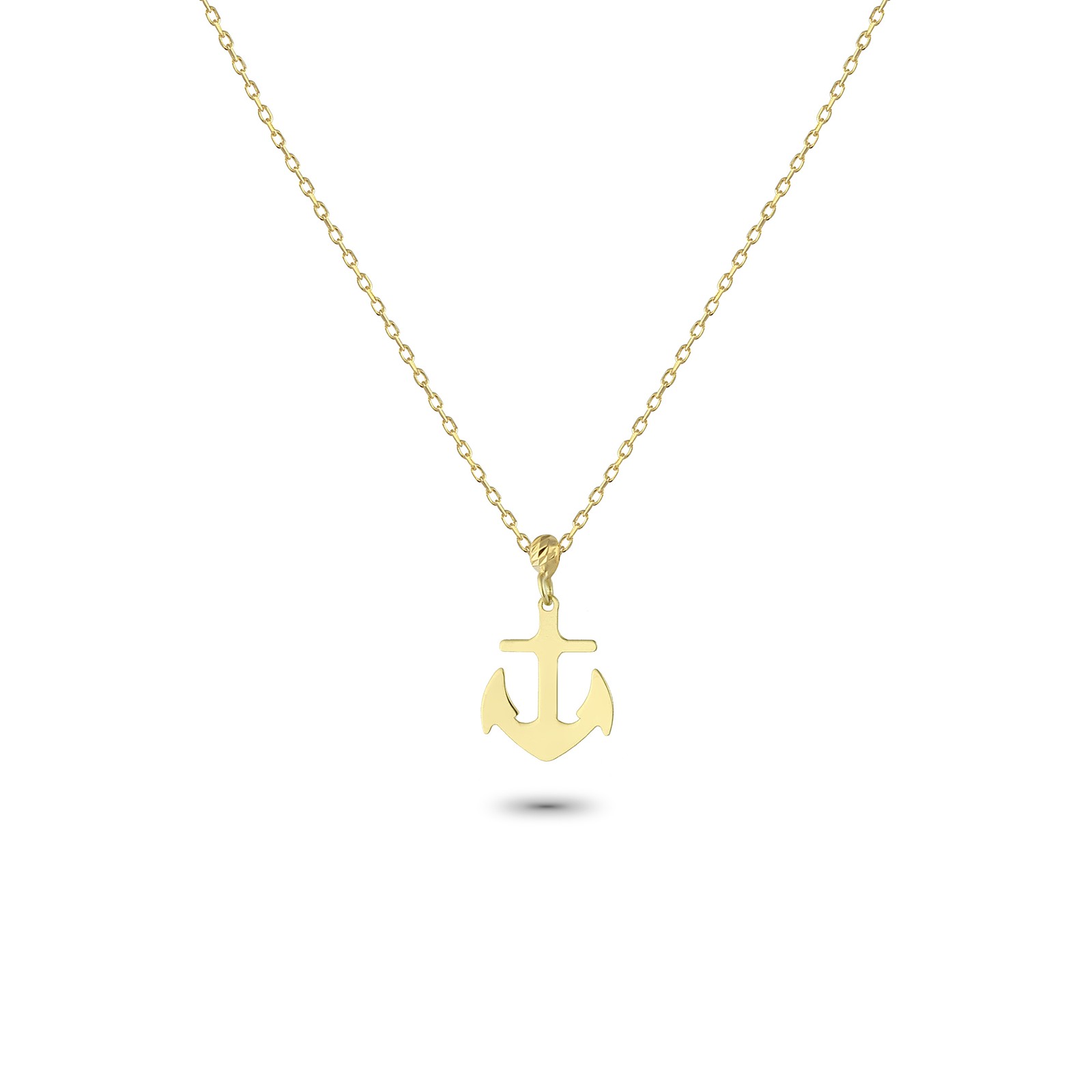 Glorria 14k Solid Gold Anchor Necklace Glorria 14k Solid Gold Anchor Necklace
