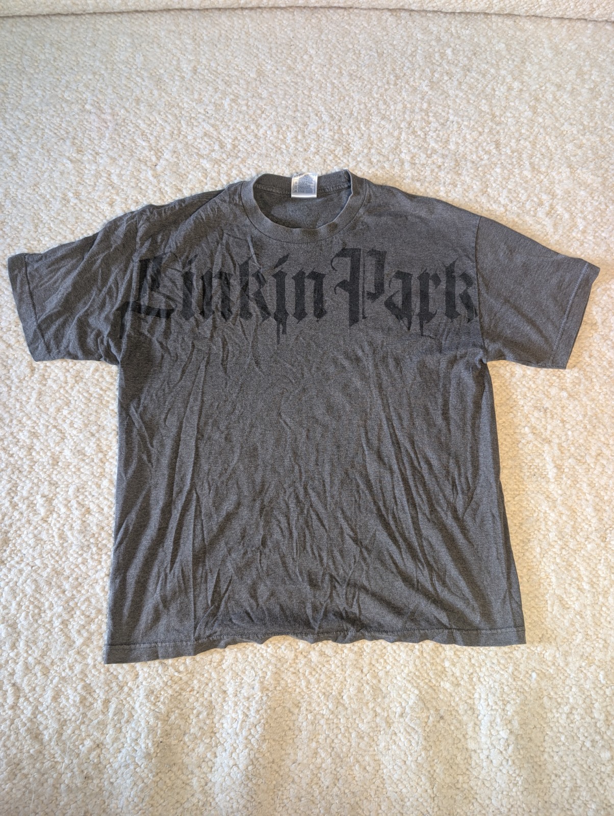 Vintage Linkin Park Band T Shirt XL Alstyle AAA Heather Gray Big Logo Rock Tee