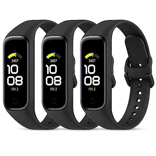 Wanme Replacement Bands for Samsung Galaxy Fit 2 One Size, Black+Black+Black Wanme Replacement Bands for Samsung Galaxy Fit 2 One Size, Black+Black+Black