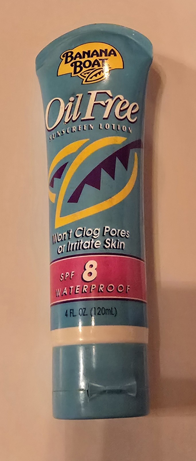 Vintage 1980s Banana Boat oil free sunscreen lotion Rare Discontinued 4 oz 8 spf