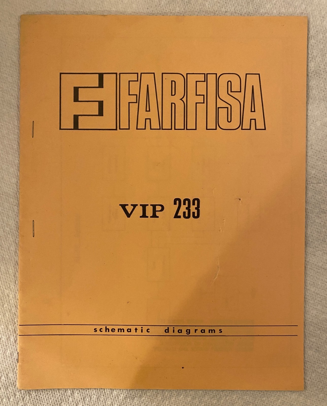 FARFISA VIP 233 VIP233 - Schematic diagrams ORIGINAL