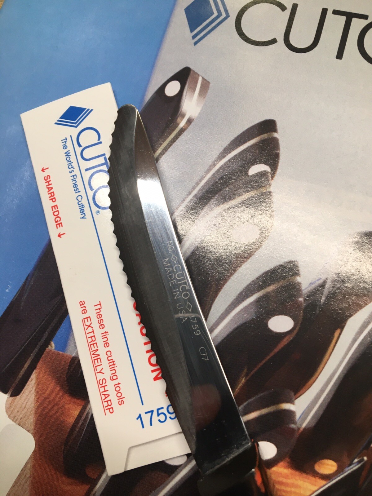 CUTCO 1759 Table/Steak Knife Sharp DD Edge Classic Brown Blk Orange Choose Qty