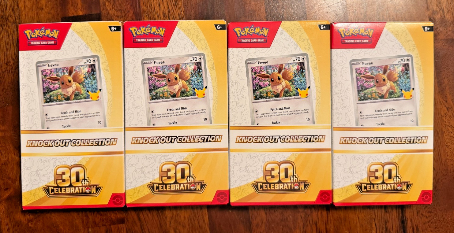 4x Pokemon TCG 30th Celebration Knock Out Collection NEW IN HAND SHIPS NOW FAST