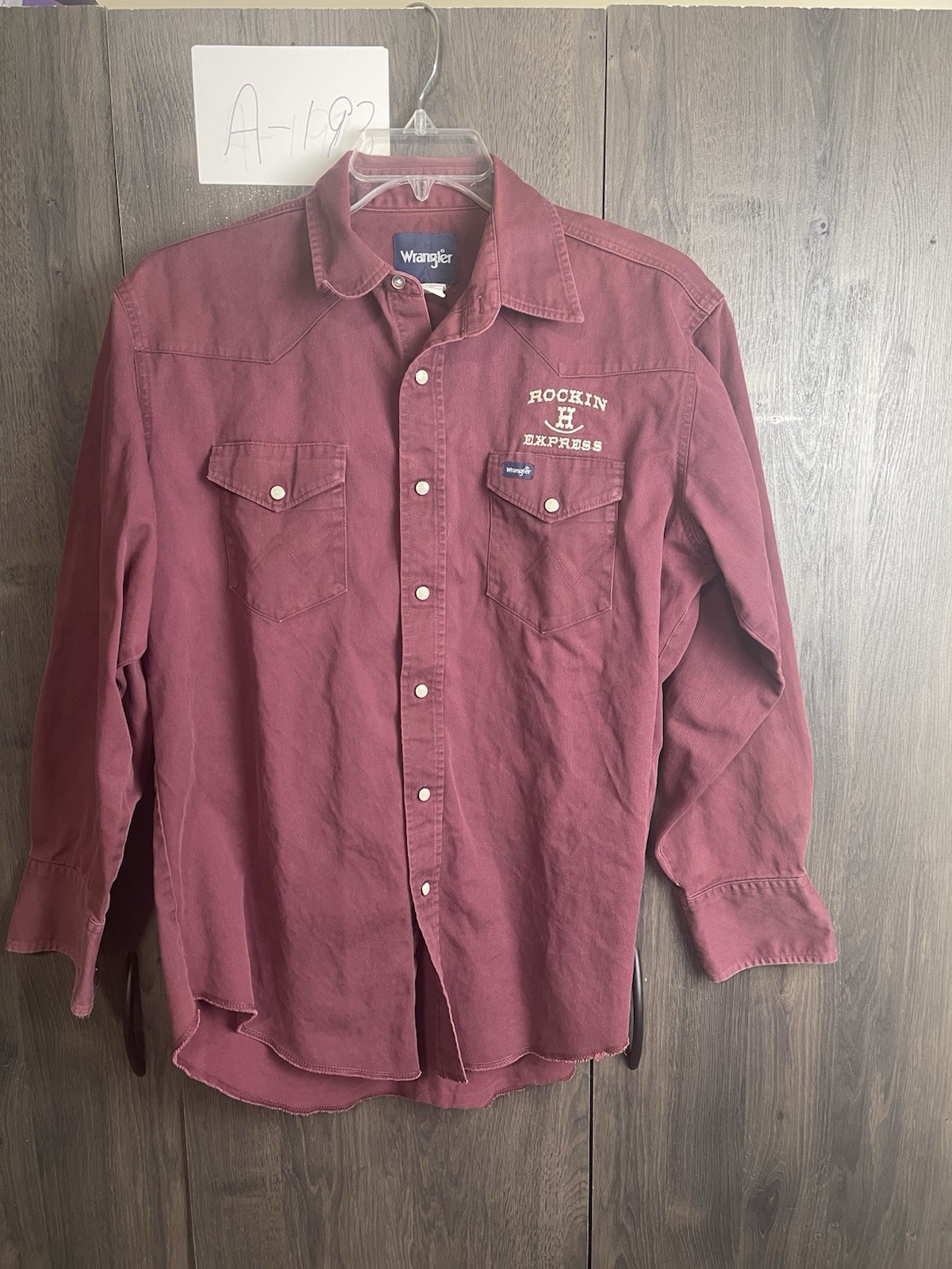 Vintage Wrangler X Long Tails Regular Fit Red Pearl Snap Western USA 16 1/2 X 34 Vintage Wrangler X Long Tails Regular Fit Red Pearl Snap Western USA 16 1/2 X 34
