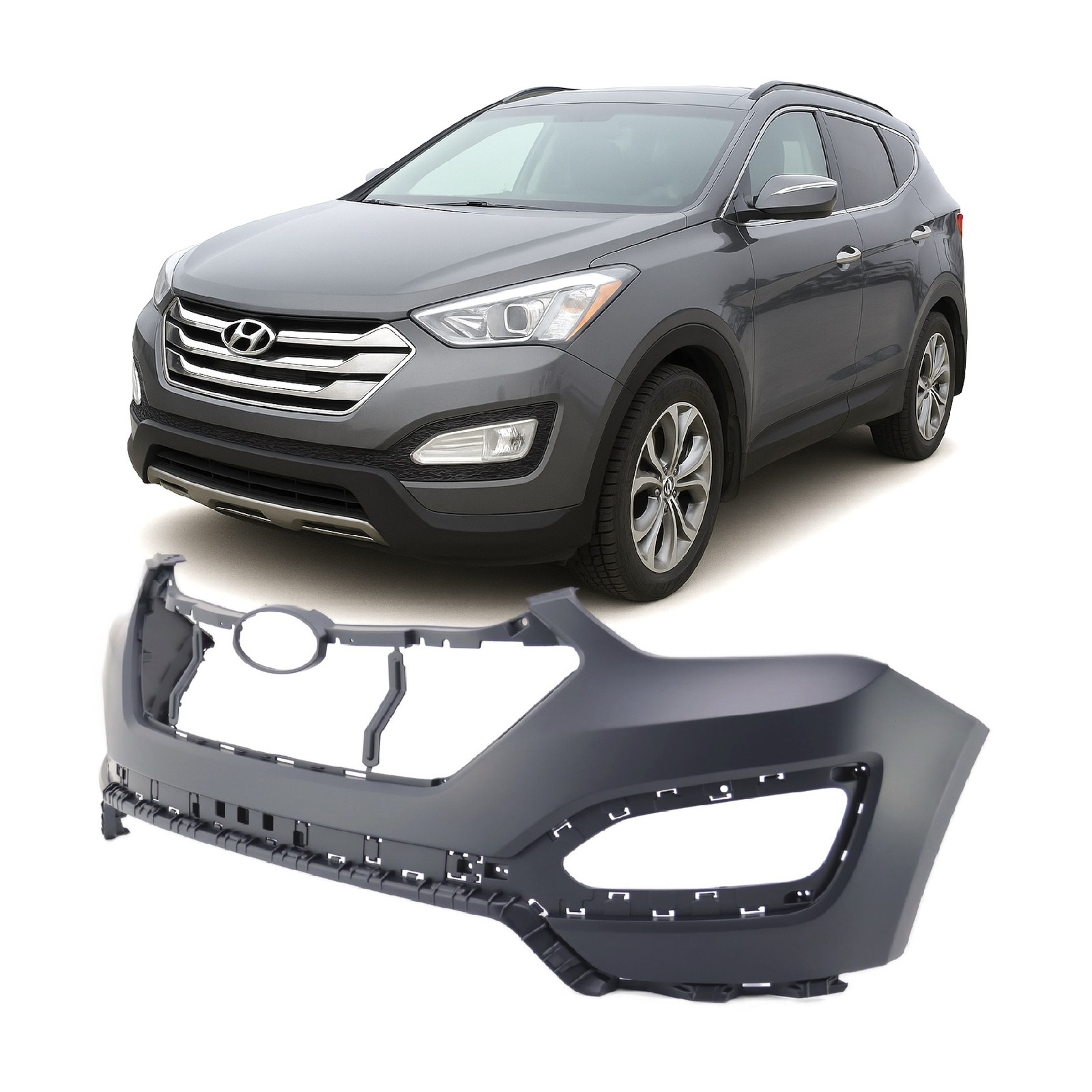 2013-2016 Hyundai Santa Fe 865114Z000 Base SE Front Upper Bumper Cover HY1014100