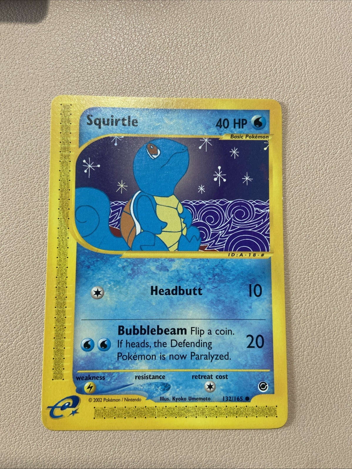 Squirtle Pokemon e-Card Series Expedition #132 2002