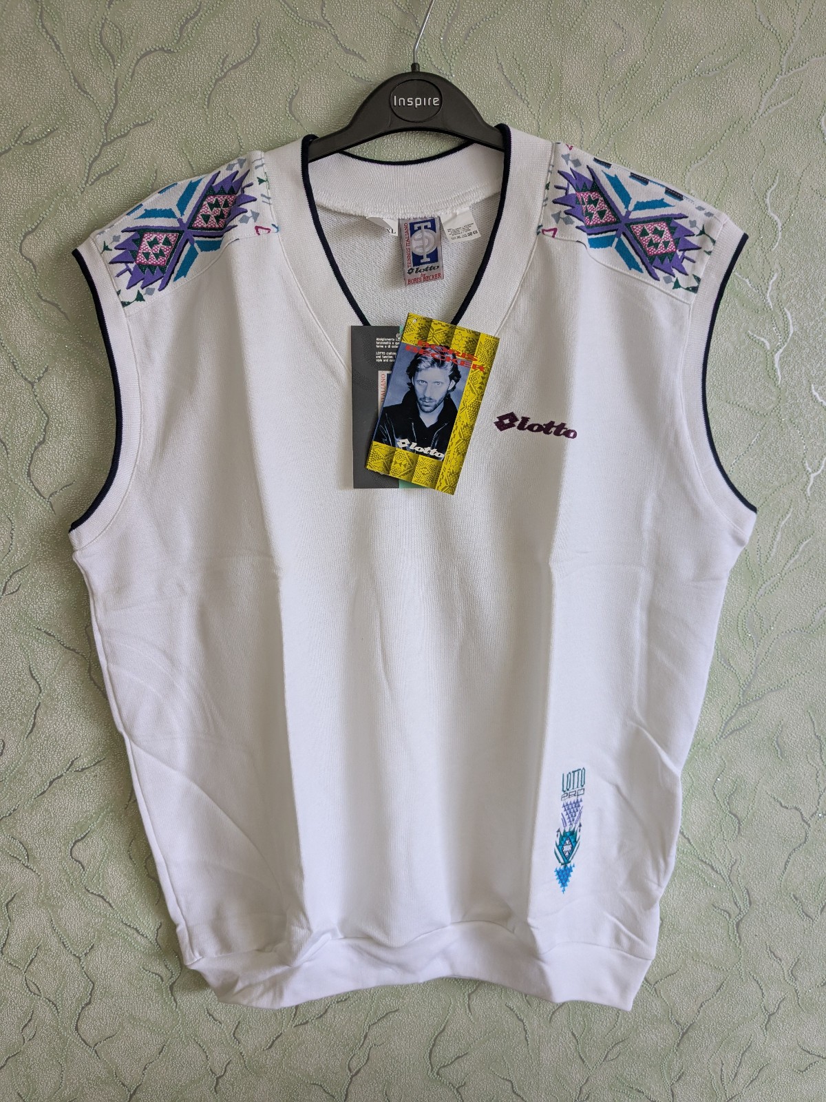 Boris Becker Lotto vintage 90\'s tennis Pullover Vest Sleeveless Jumper Shirt Boris Becker Lotto vintage 90\'s tennis Pullover Vest Sleeveless Jumper Shirt