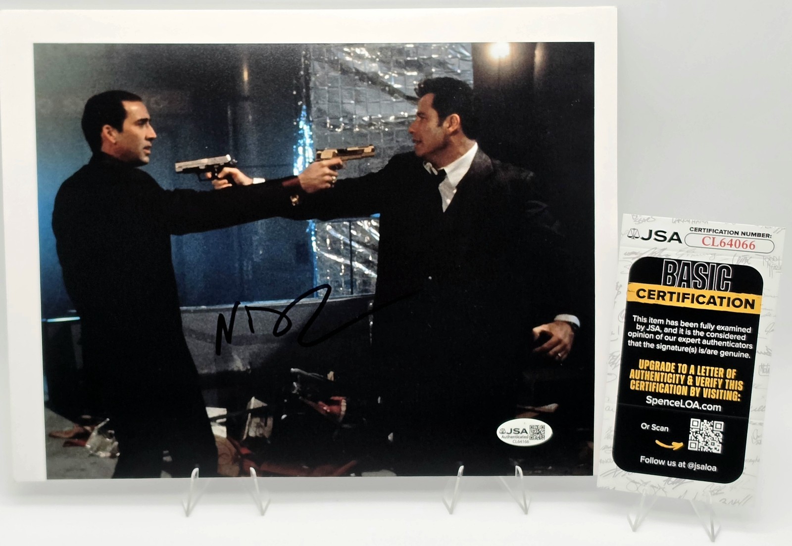 Nicolas Cage Signed Face/Off 8x10 Photo Autograph JSA COA Movie Memorabilia