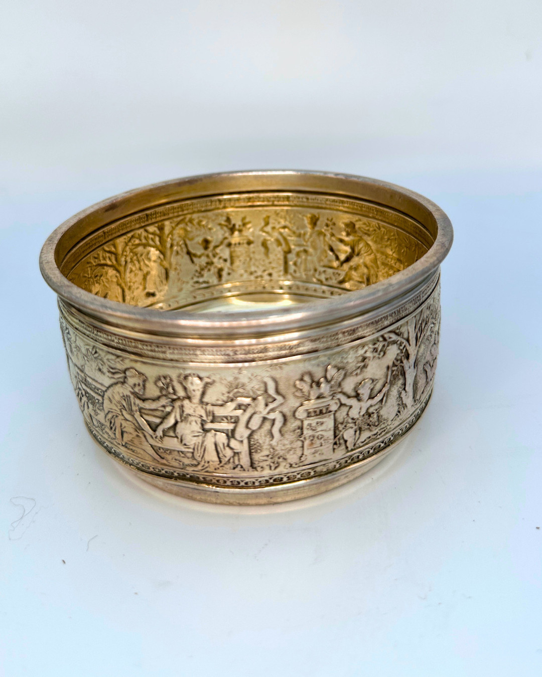 Gorham Sterling Repousse Bowl, Mythological Scene Gorham Sterling Repousse Bowl, Mythological Scene
