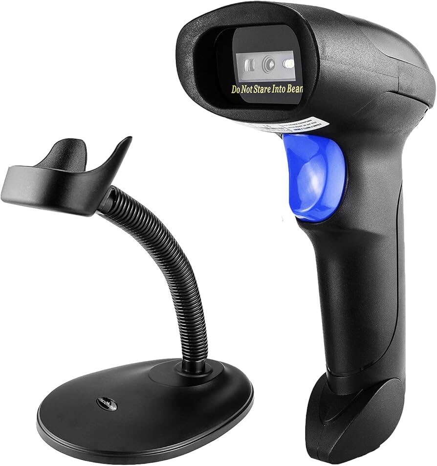 Upgraded Version Wireless Barcode Scanner with Stand, Portable Automatic 1D 2... Upgraded Version Wireless Barcode Scanner with Stand, Portable Automatic 1D 2...