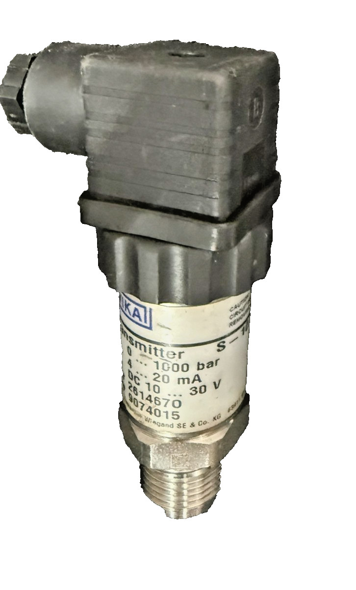 WIKA S-10 P/n 9074015 Pressure Transmitter 0-1000 bar G1/2 4..20mA 10..30V DC WIKA S-10 P/n 9074015 Pressure Transmitter 0-1000 bar G1/2 4..20mA 10..30V DC
