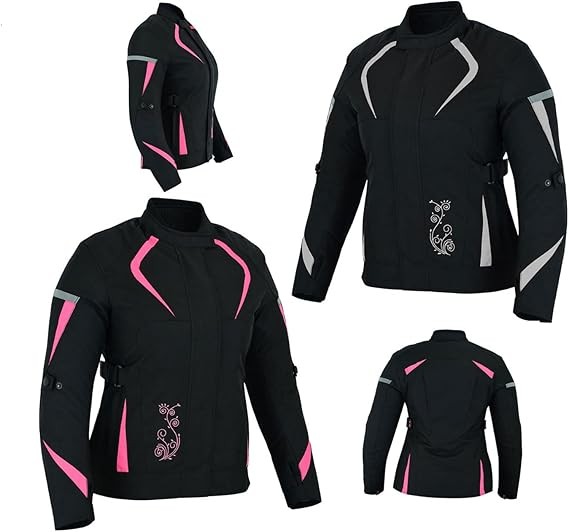 Womens Motorbike Jacket Waterproof CE Armoured For Bikers Coat Slim Fit for Girl Womens Motorbike Jacket Waterproof CE Armoured For Bikers Coat Slim Fit for Girl