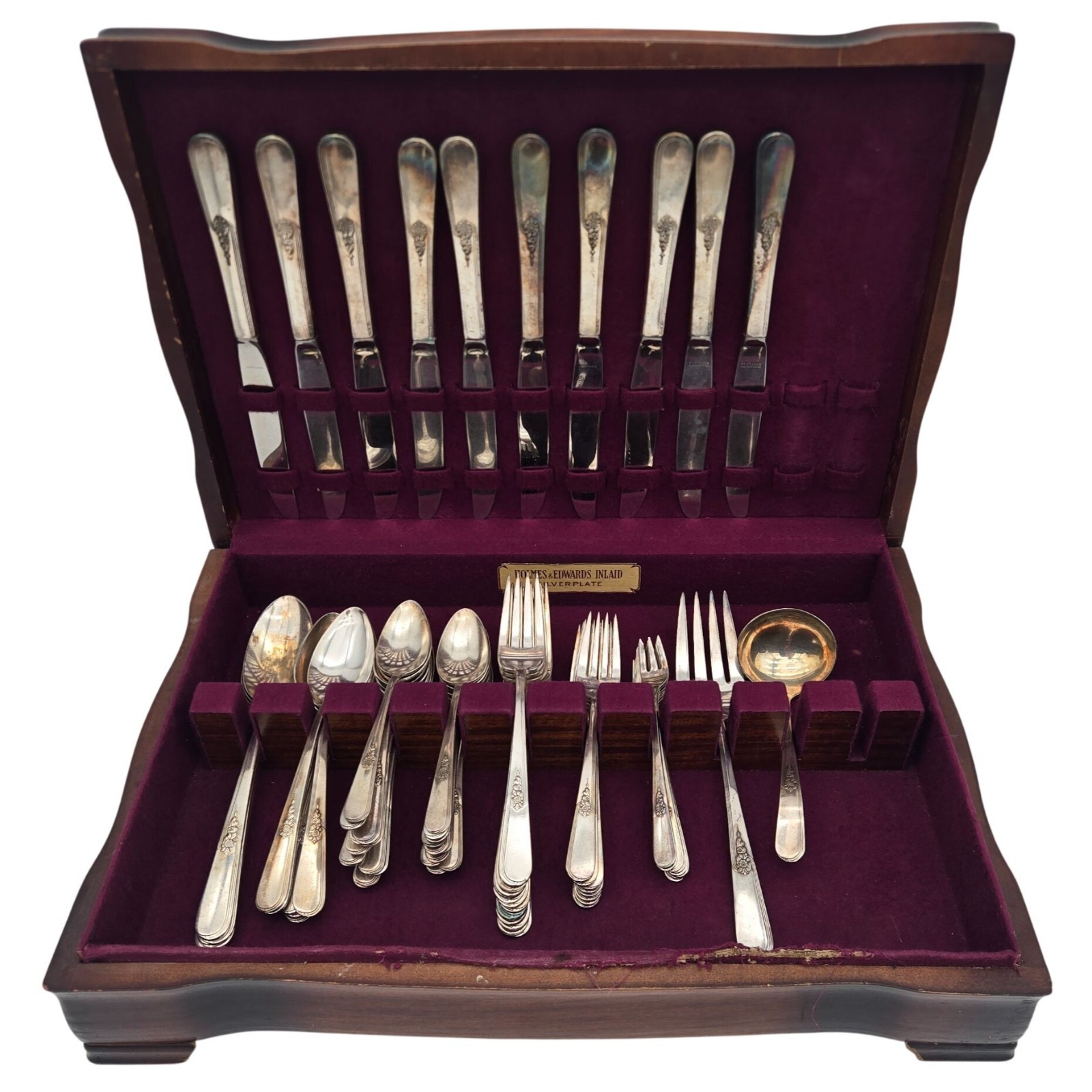 Vintage Holmes & Edwards Silver Plate Flatware Set 78 Pieces Youth Pattern