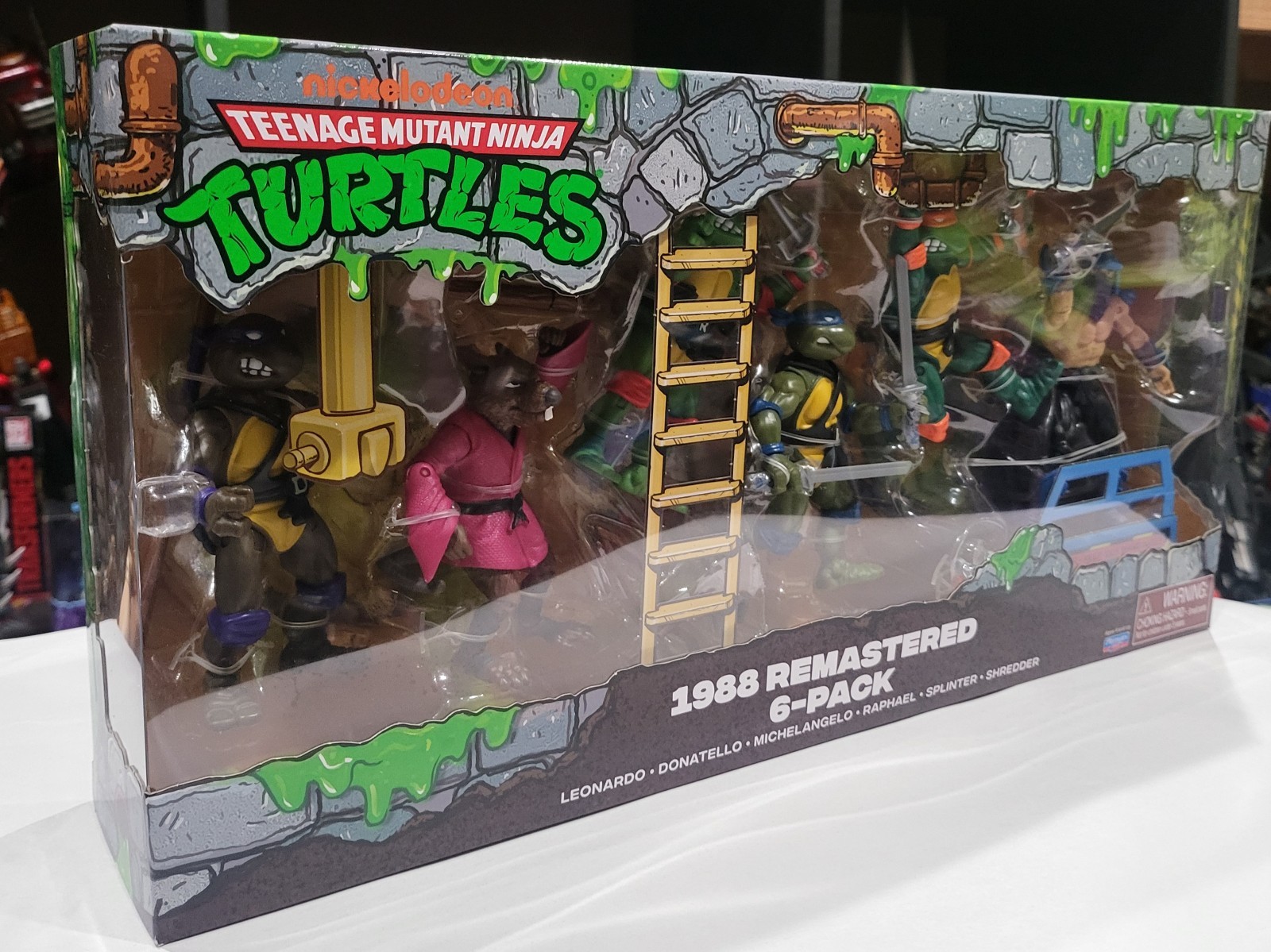 Playmates Teenage Mutant Ninja Turtles 1988 Remastered Action Figure 6-Pack
