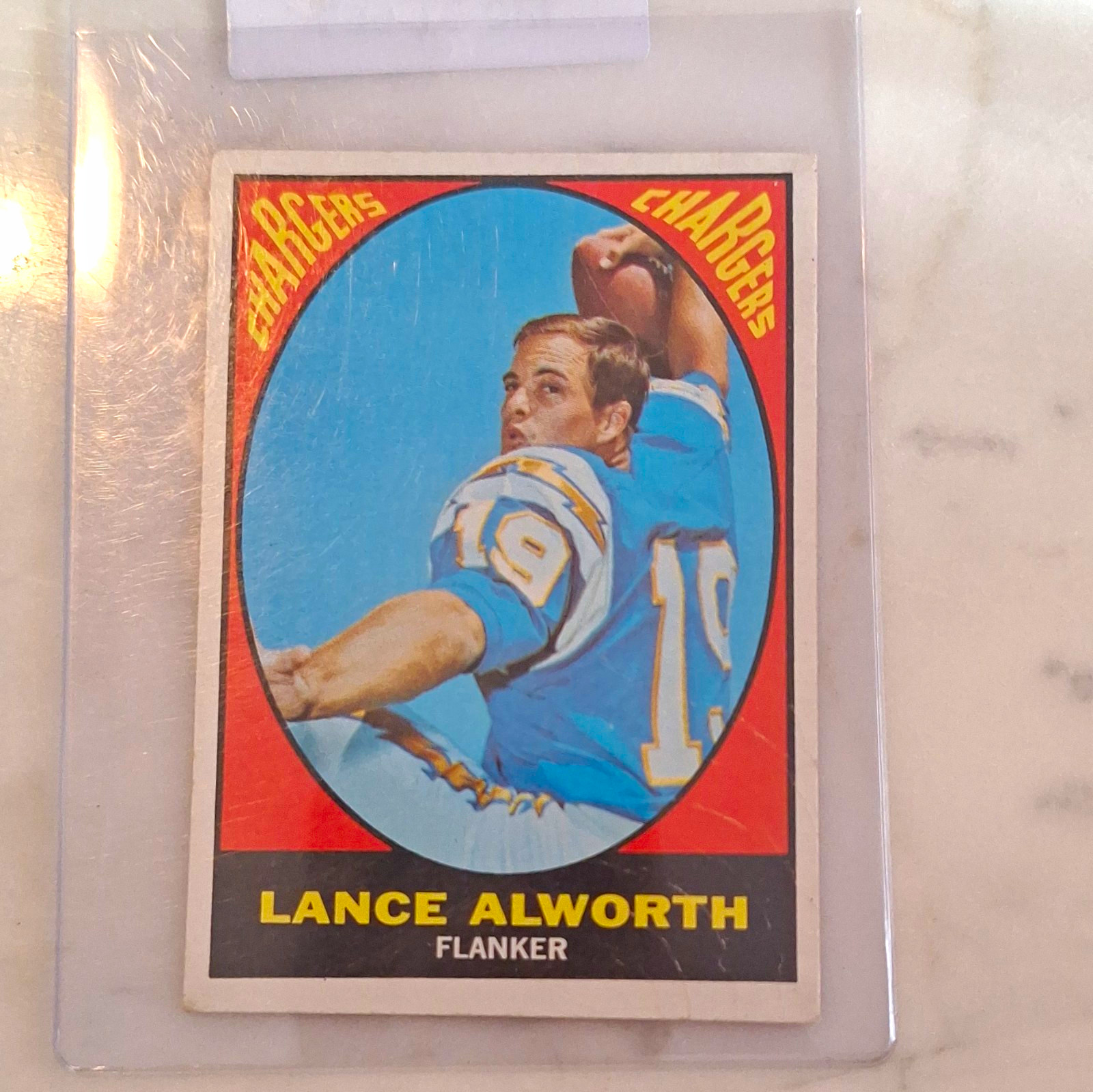 1967 Topps #123 Lance Alworth HOF San Diego Chargers Vintage WELL CENTERED