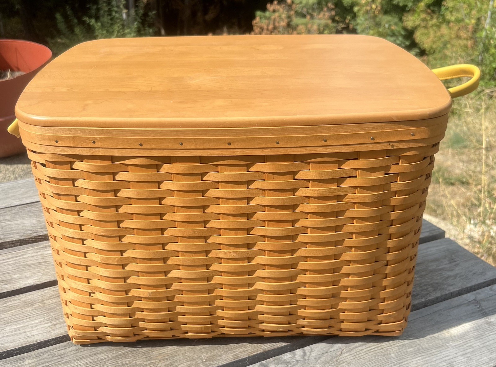 Longaberger 2000 PERSONAL FILE Basket Plastic Liner Lid Organization Office