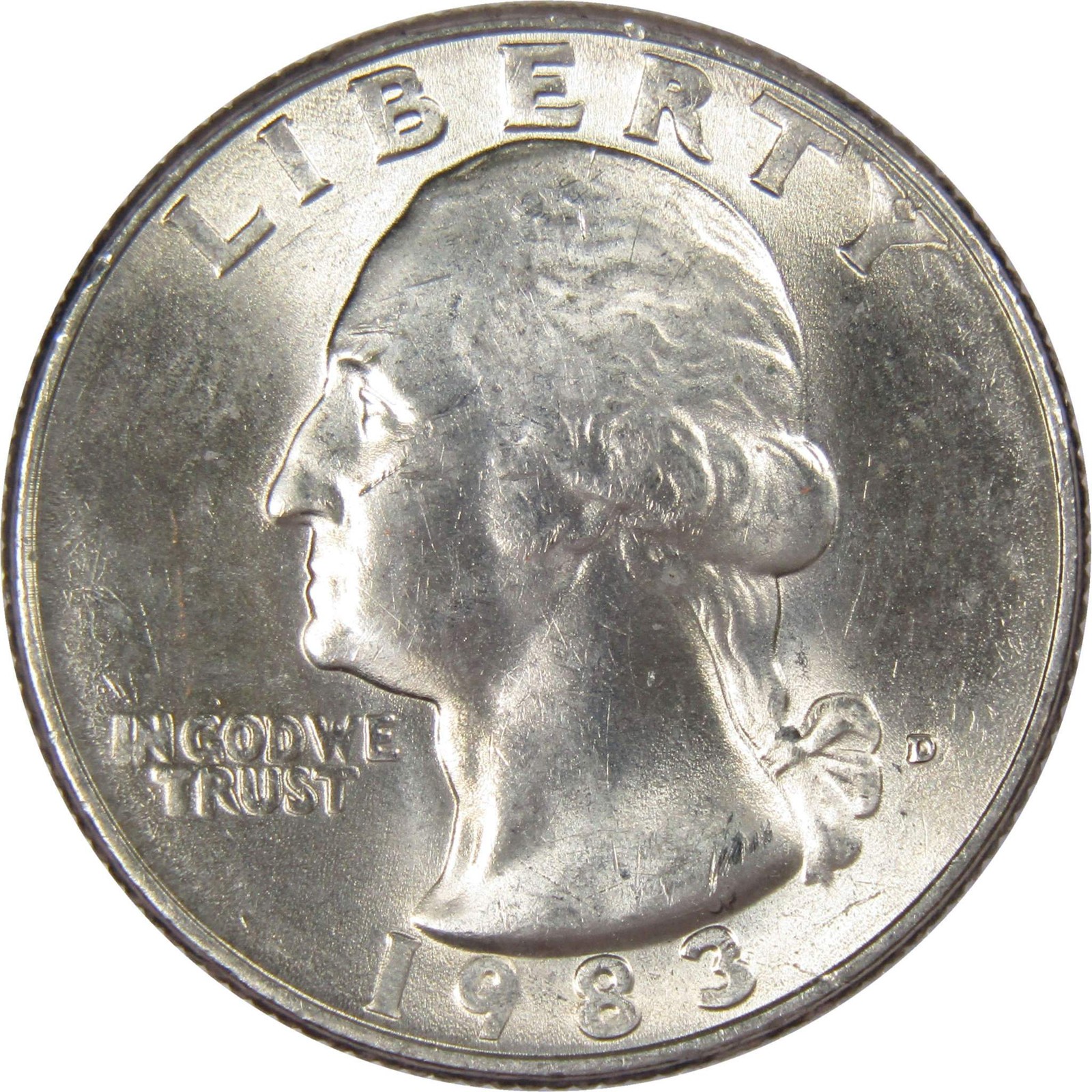 1983 D Washington Quarter Clad Uncirculated Mint State 25c Coin