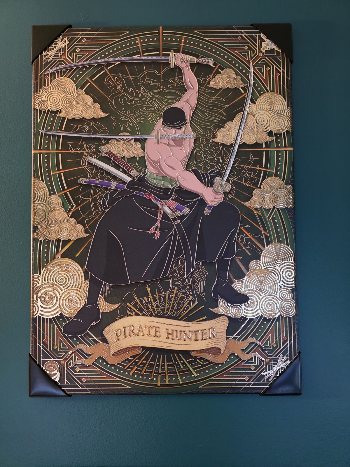 Displate Limited Edition One Piece Roronoa Zoro Metal Poster BRAND NEW SEALED