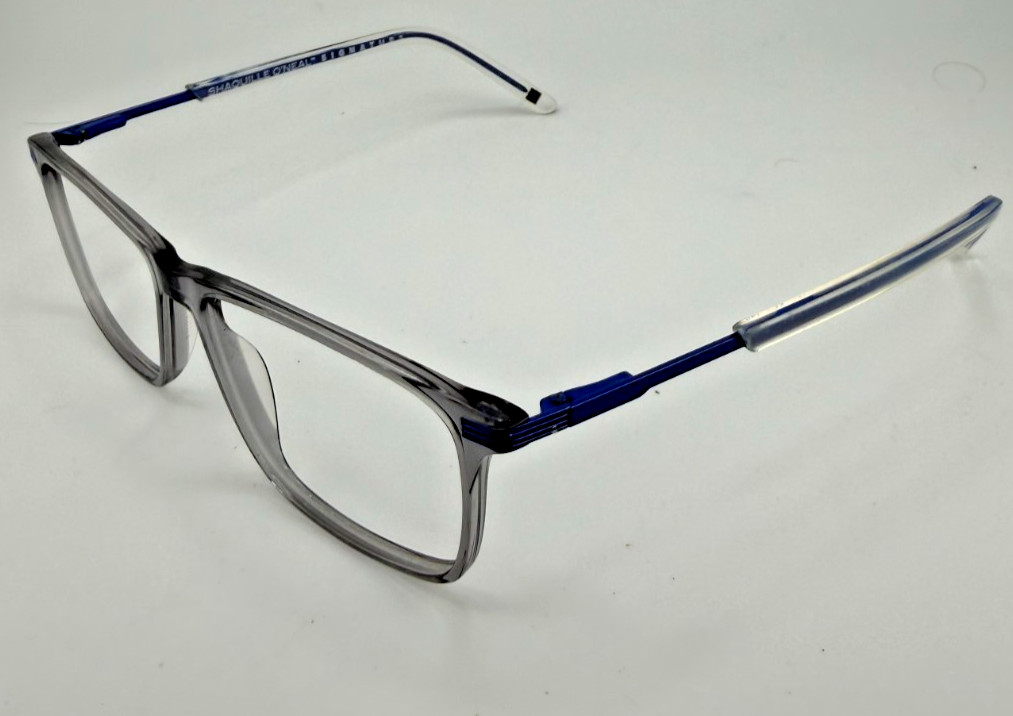 SHAQUILLE O\'NEIL SIGNATURE EYEGLASSES FRAMES ONLY ZYLOWARE 100 BLUE 55-15-145 SHAQUILLE O\'NEIL SIGNATURE EYEGLASSES FRAMES ONLY ZYLOWARE 100 BLUE 55-15-145