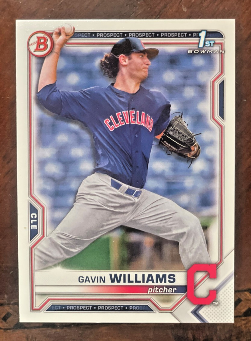 GAVIN WILLIAMS - 2021 1st Bowman Draft #BD-93 FS QTY GAVIN WILLIAMS - 2021 1st Bowman Draft #BD-93 FS QTY