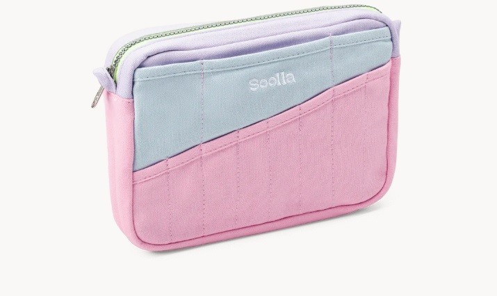 Soolla Studio Pouch Knitting Crochet Project Bag Craft Supply 80's Windbreaker