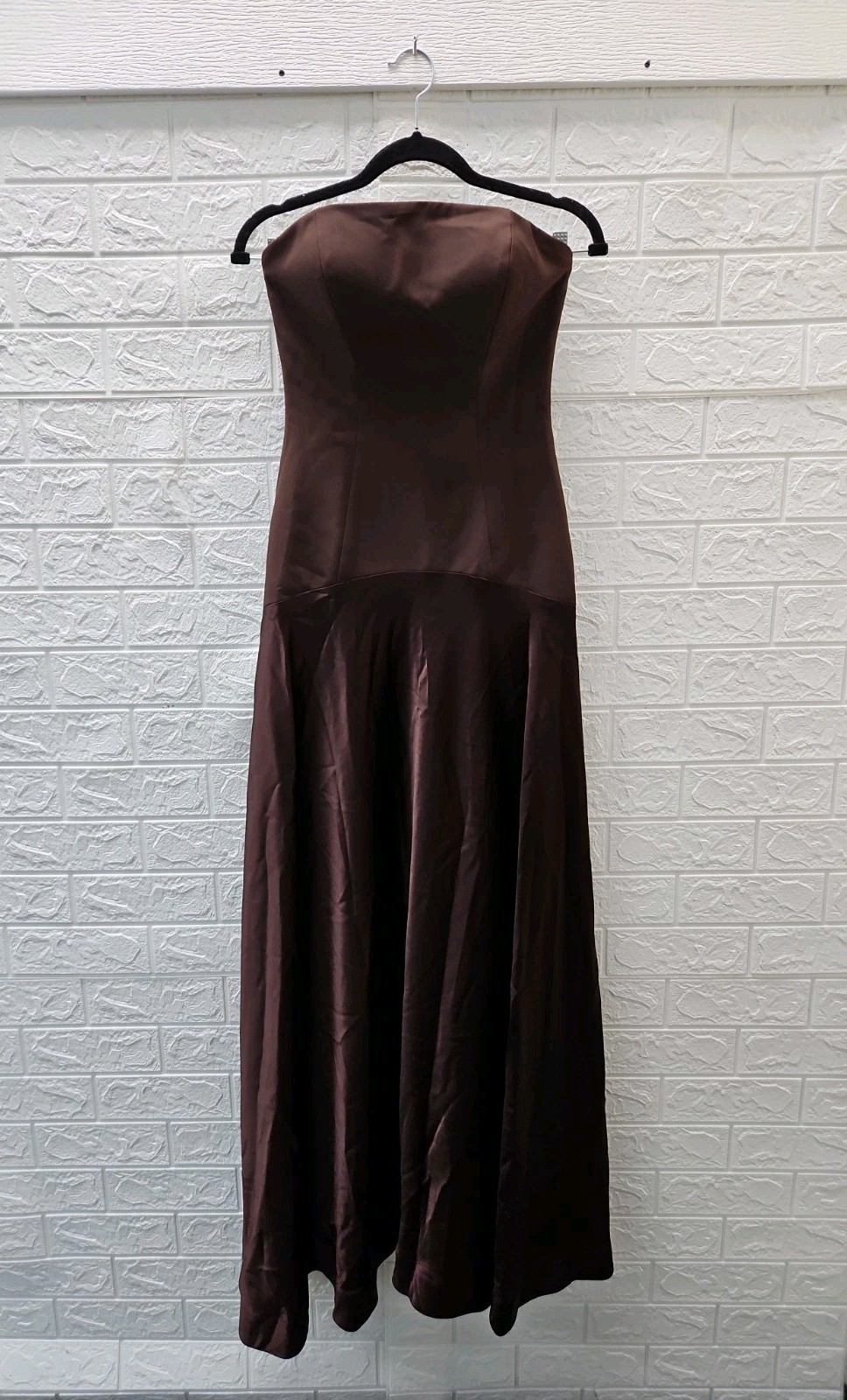 New Aenso Aura Strapless Gown Espresso Sz S New Aenso Aura Strapless Gown Espresso Sz S