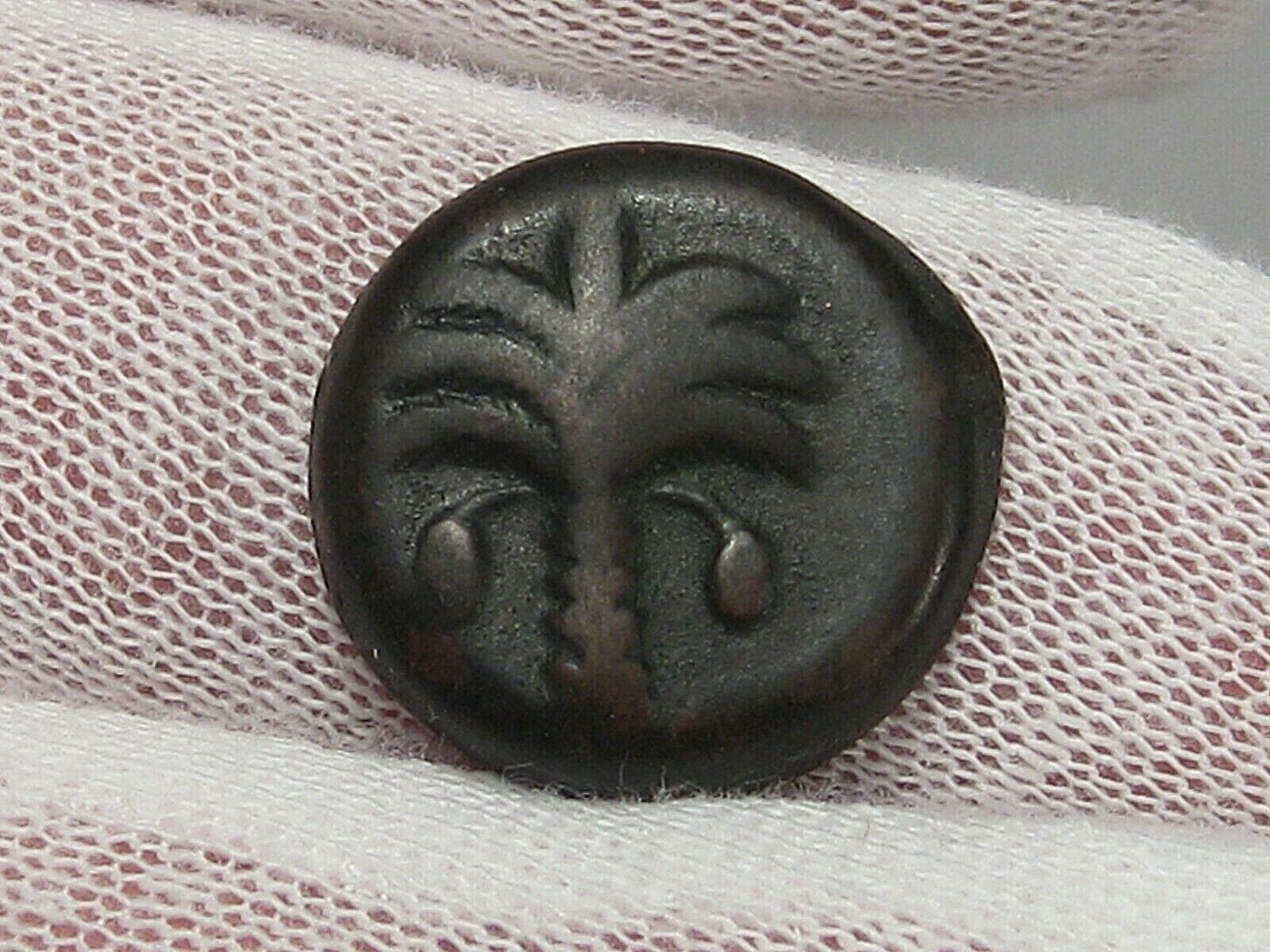 Siculo-Punic 410-310 BC, AE18, Zeugitana. Horse's head/ Palm tree. Acquaro 148.