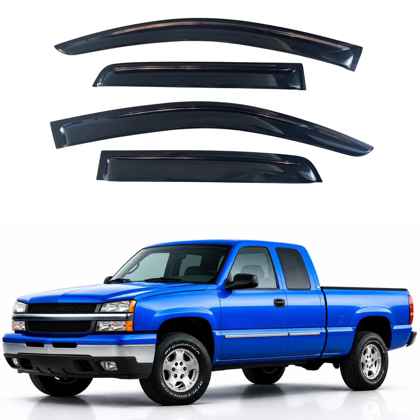 IG Window Visors for 1999-2006 Chevrolet Silverado/GMC Sierra 1500/2500HD/350...