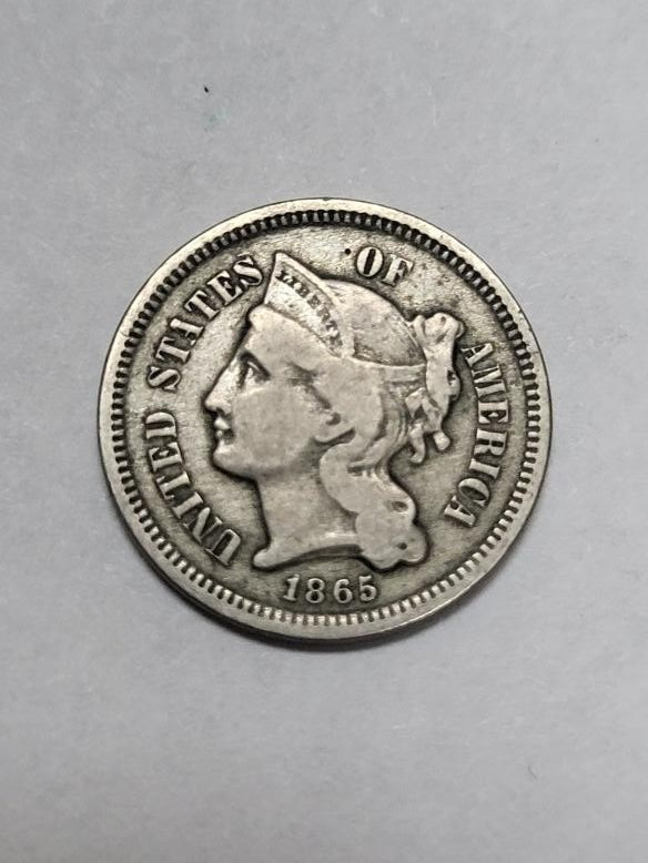 1865 Three Cent Nickel  CHEAP  K
